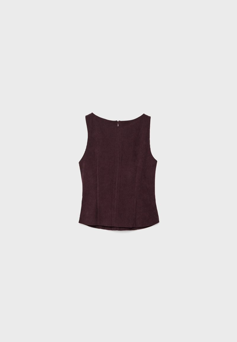 Топ без рукавов из вельвета