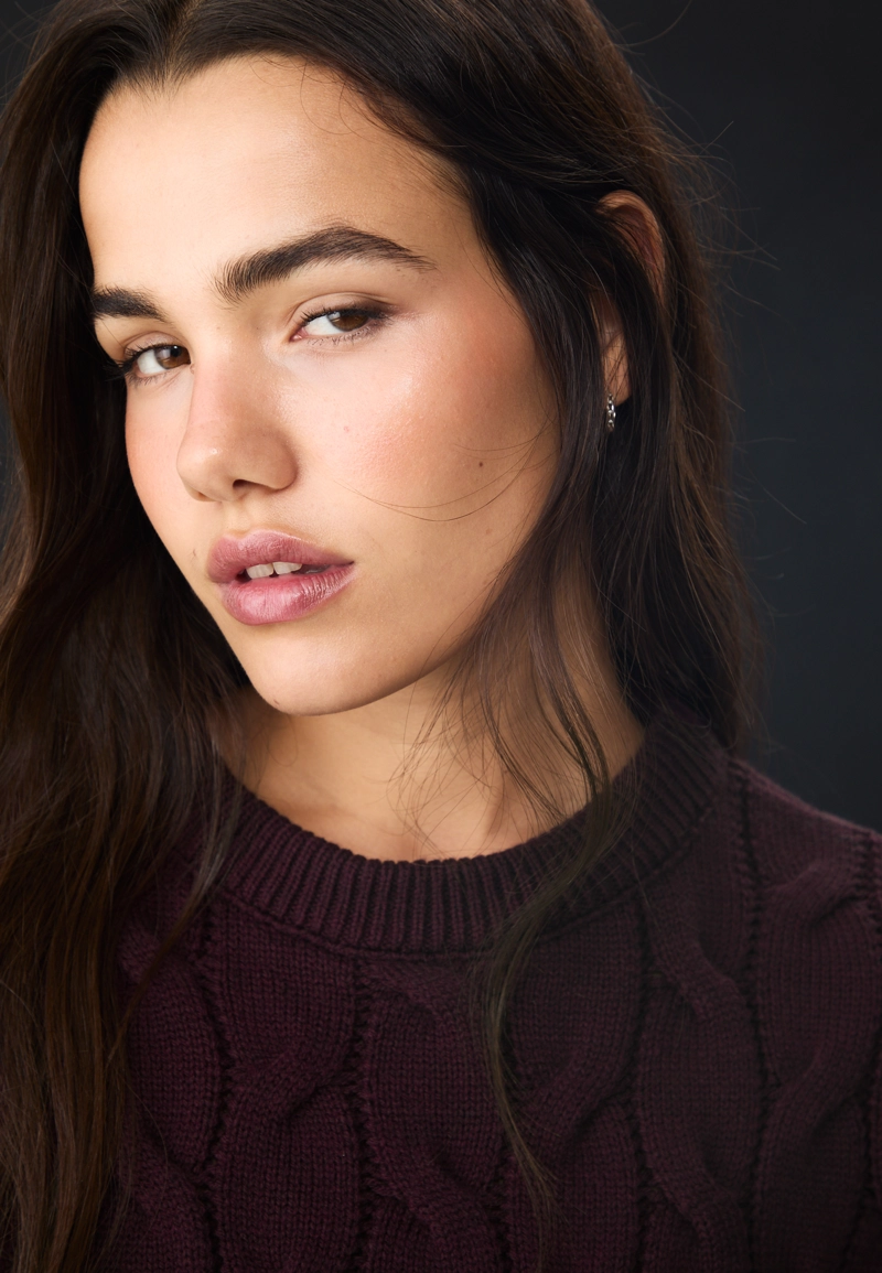 Комбинированный вязаный свитер