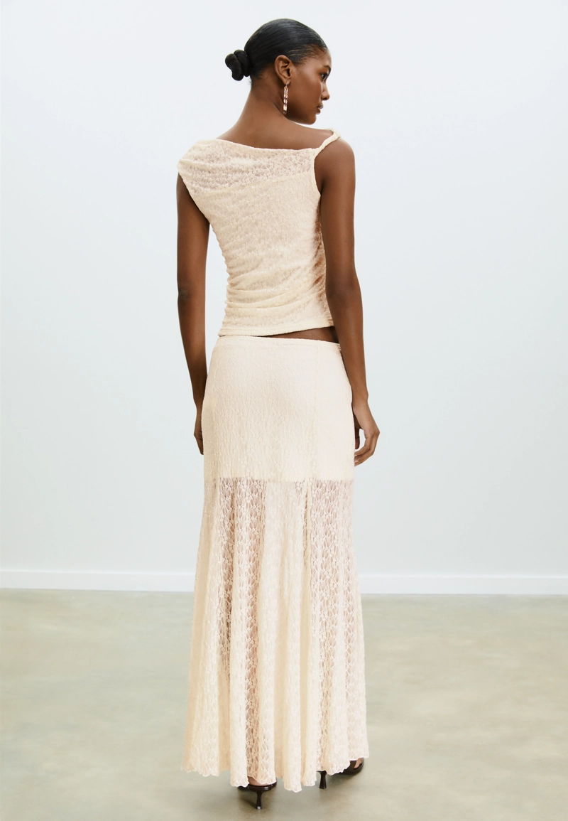 Кружевная юбка миди