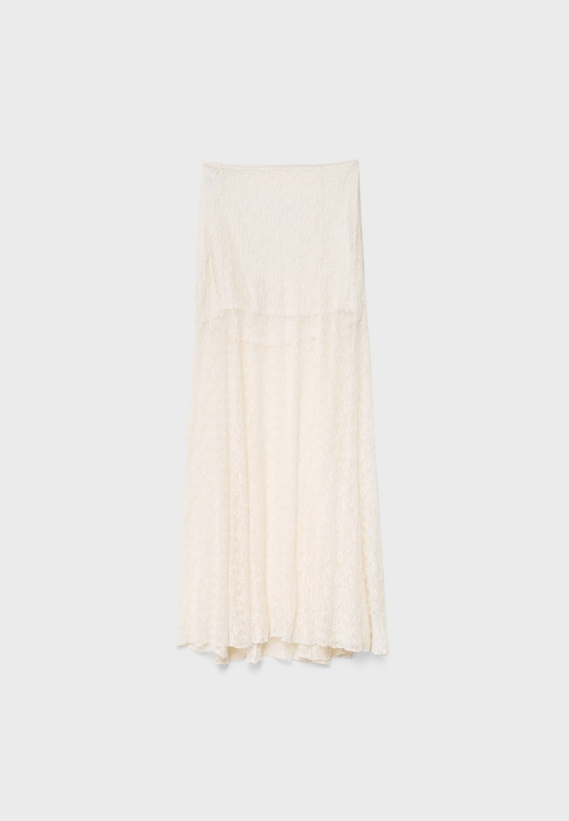 Кружевная юбка миди