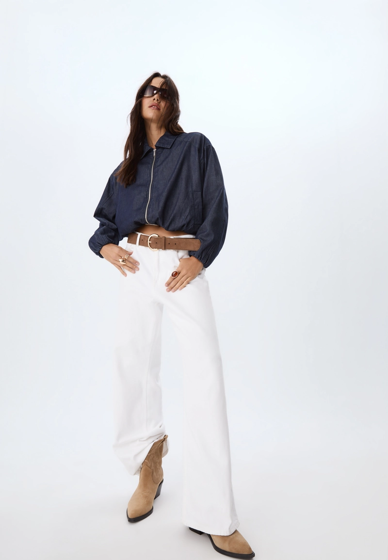 Джинсовая куртка-буф