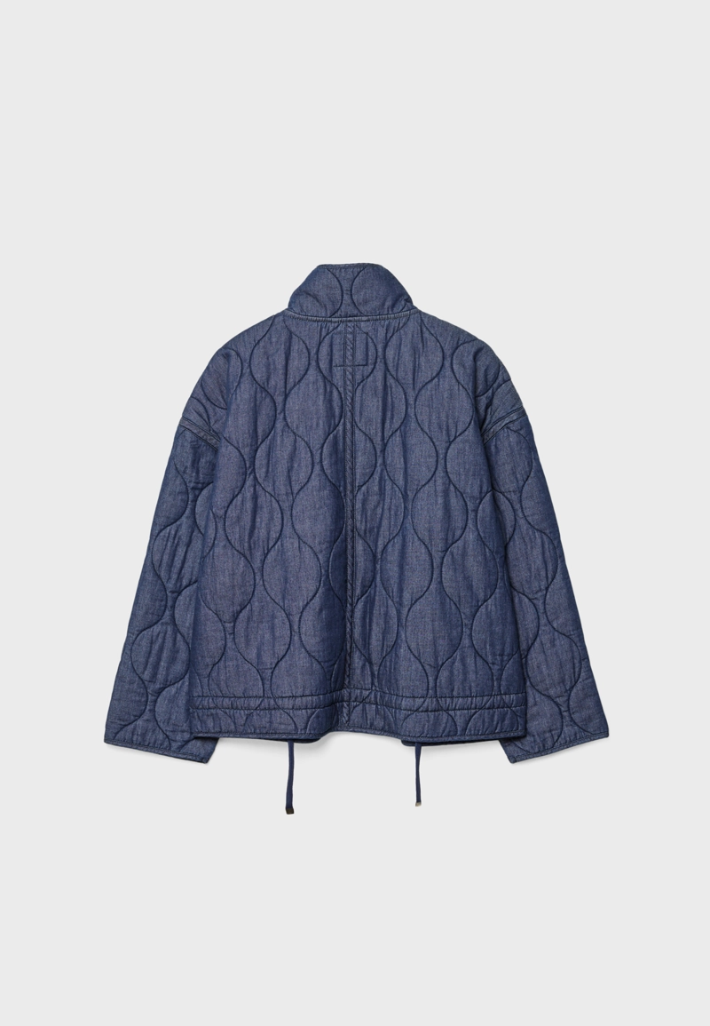 Стеганая джинсовая куртка