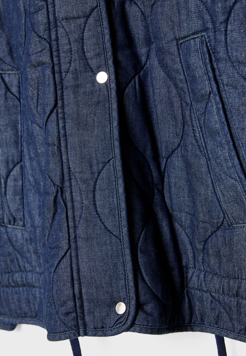 Стеганая джинсовая куртка