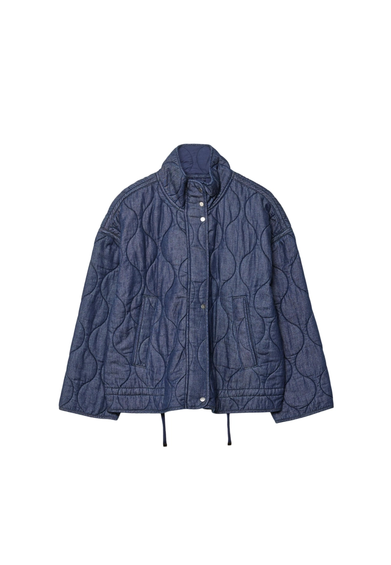 Стеганая джинсовая куртка