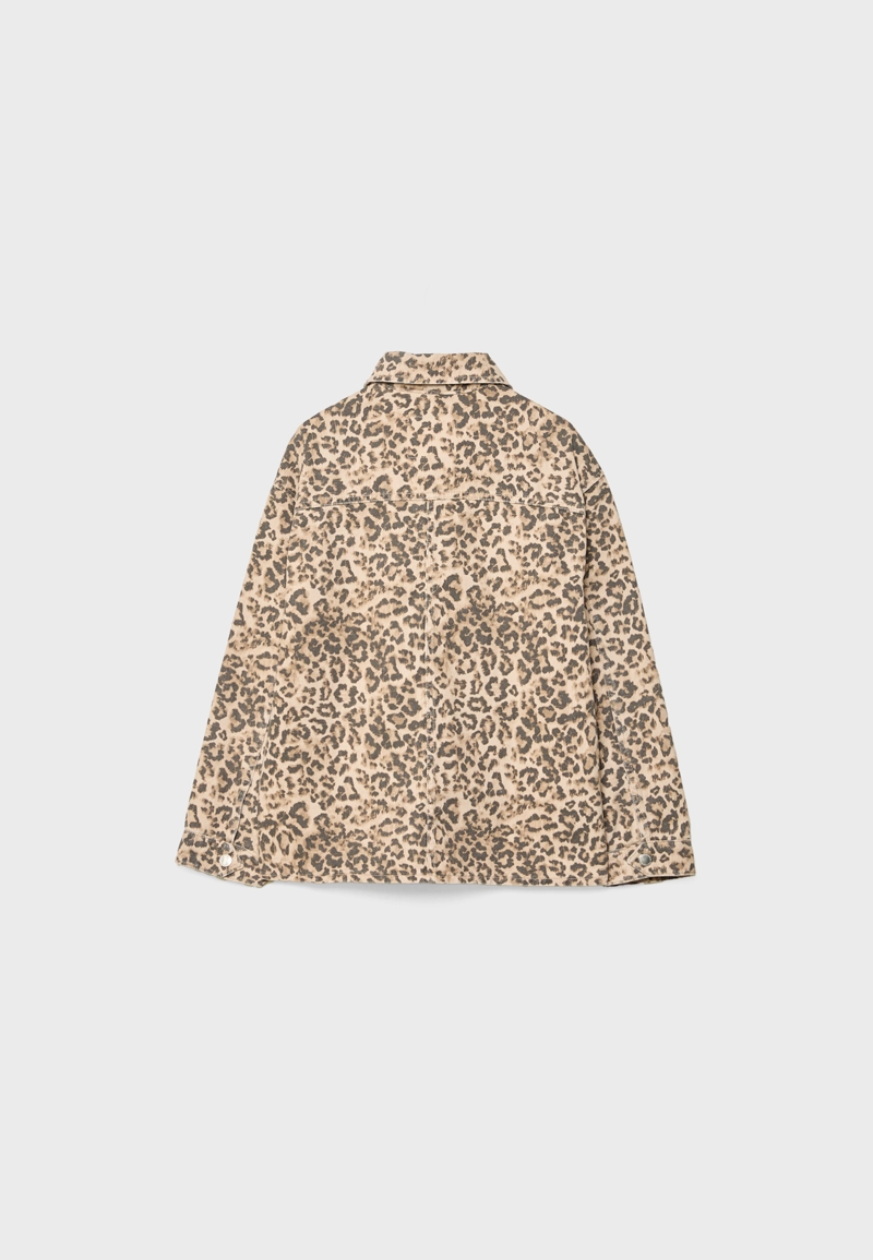 Куртка из твила с леопардовыми карманами