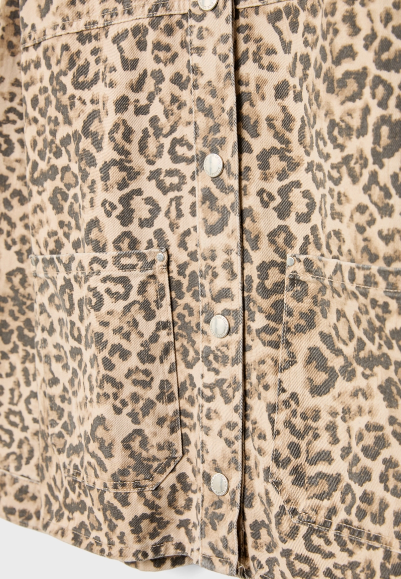 Куртка из твила с леопардовыми карманами