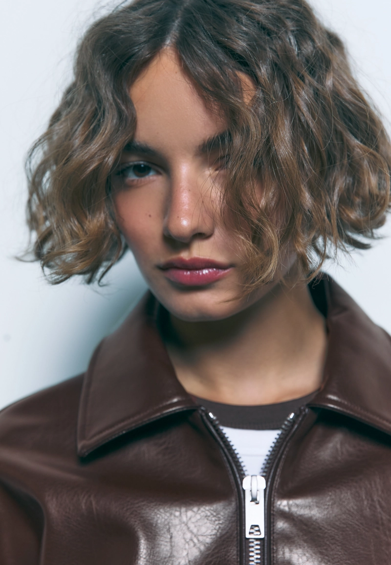 Куртка оверсайз из искусственной кожи