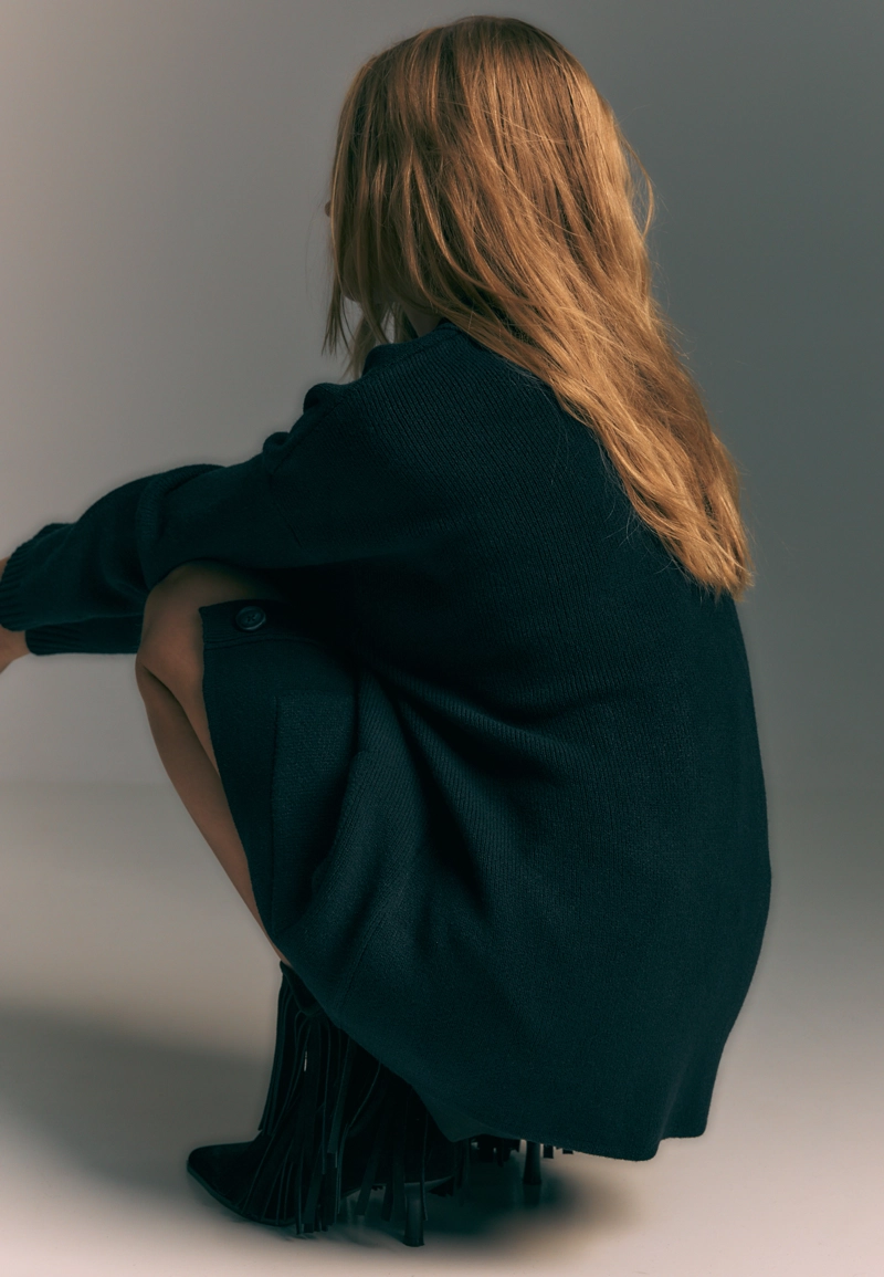 Кардиган стандартного кроя из трикотажа с пуговицами