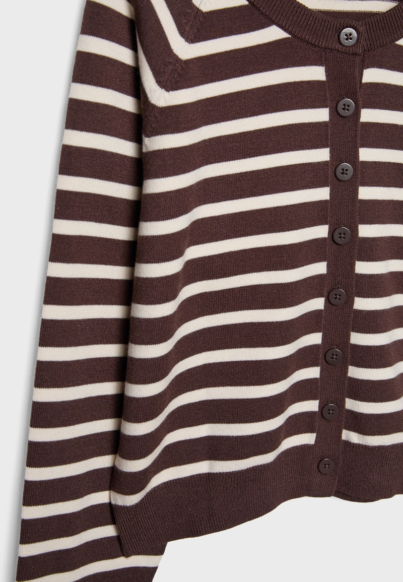 Трикотажный жакет на пуговицах с рукавами реглан