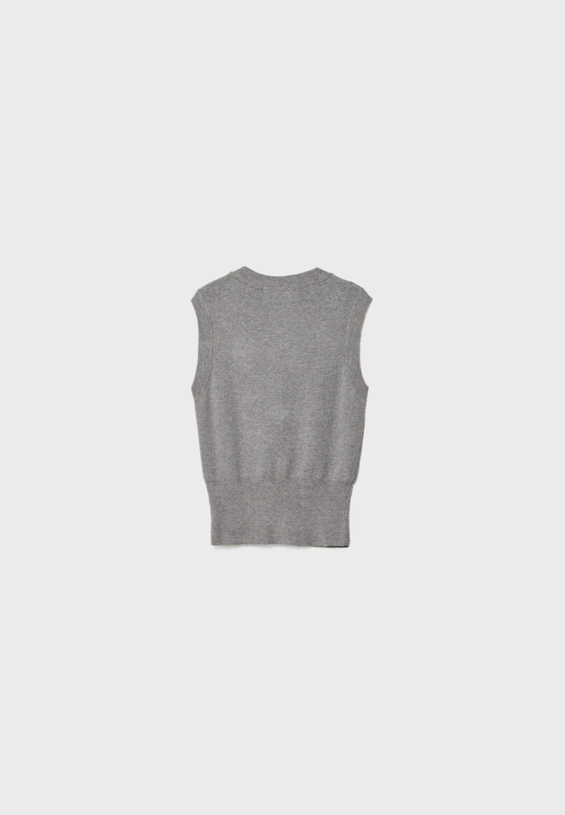 Жилет с пуговицами из вязаного полотна