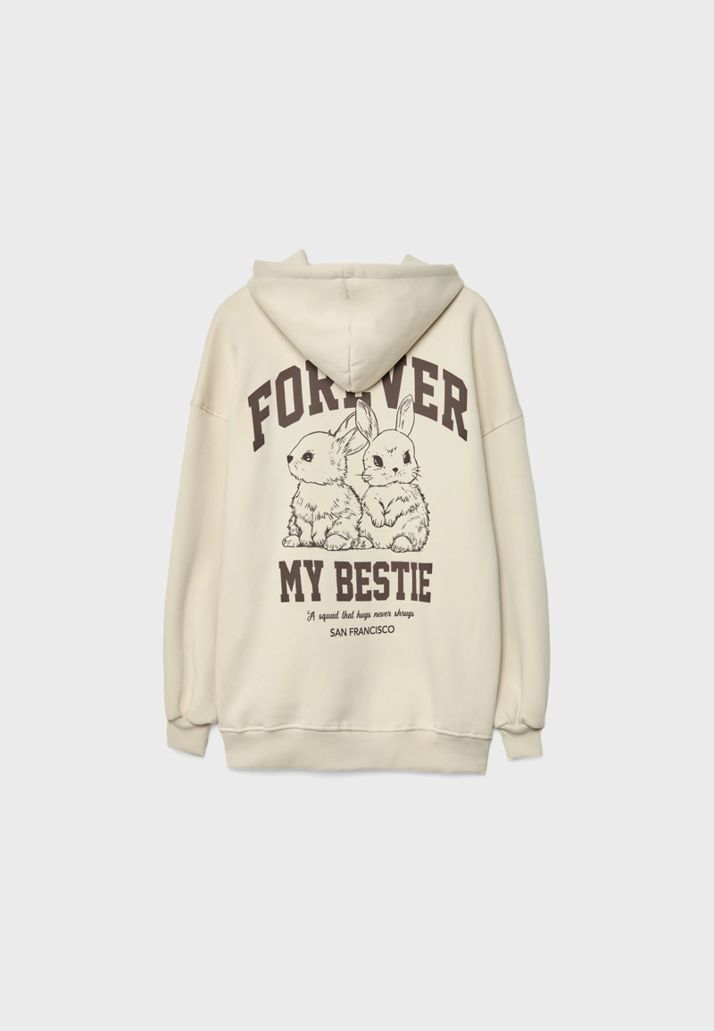 Толстовка с капюшоном и графическим принтом