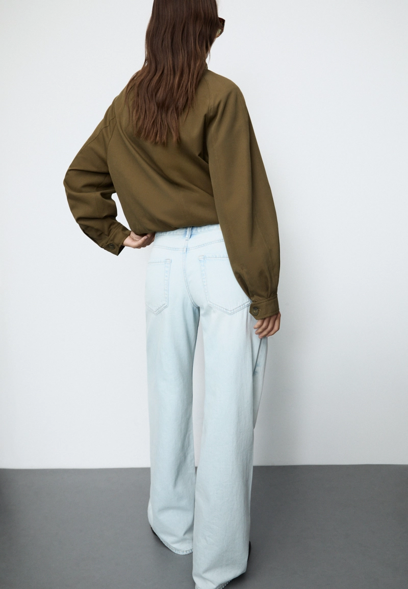 Джинсы D91 свободного кроя с низкой посадкой