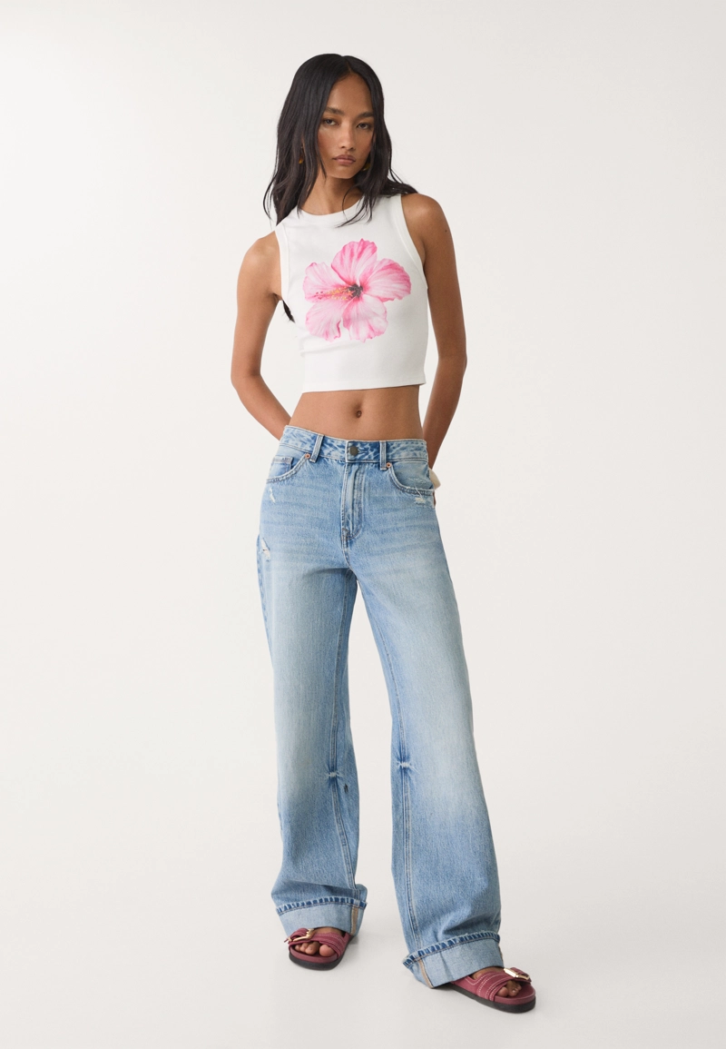 Футболка racer hibiscus