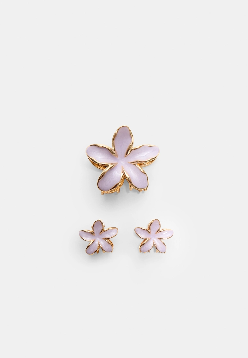 Набор из 3 заколок-цветов