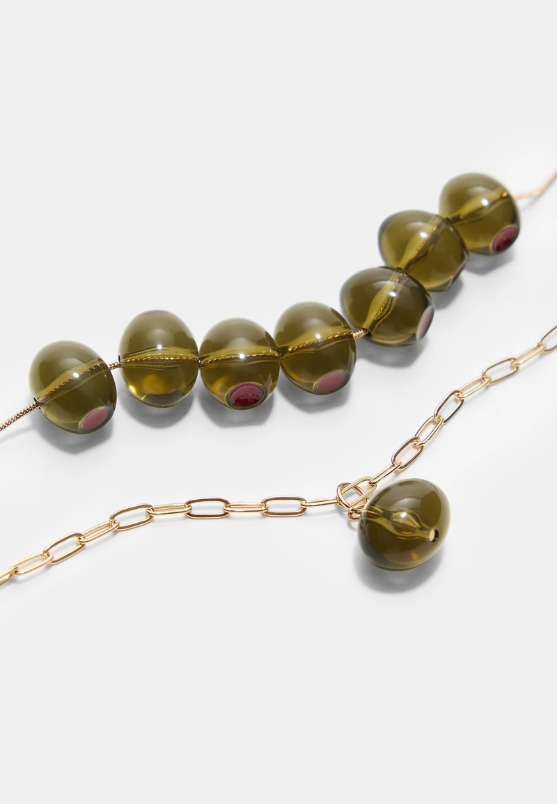 Комплект из 2 ожерелий с оливками