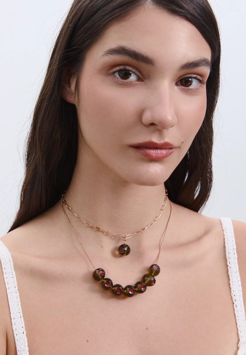 Комплект из 2 ожерелий с оливками