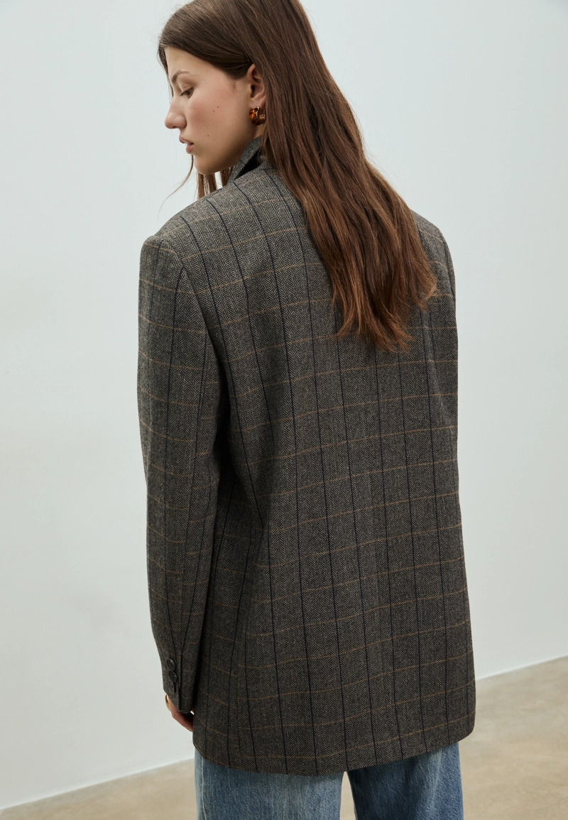 Пиджак оверсайз в клетку