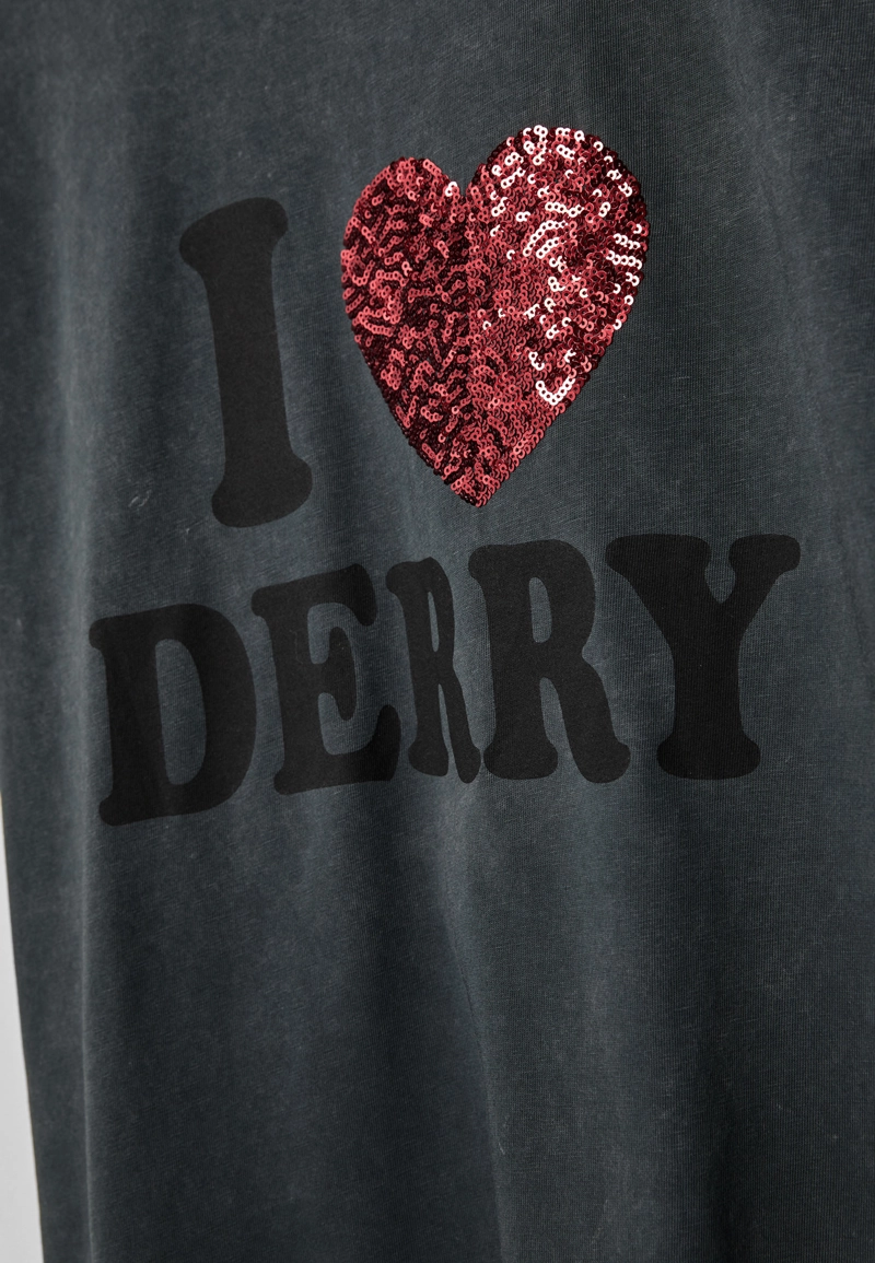 Футболка оверсайз Дерри с эффектом потертости