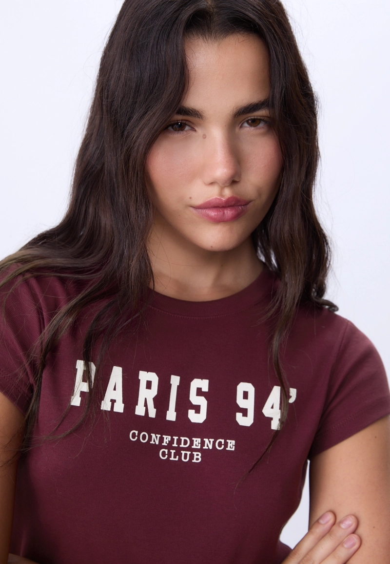 Облегающая футболка с надписью