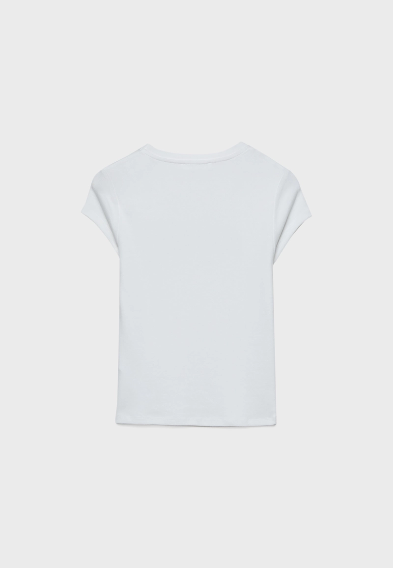 Футболка приталенная с ринестонами