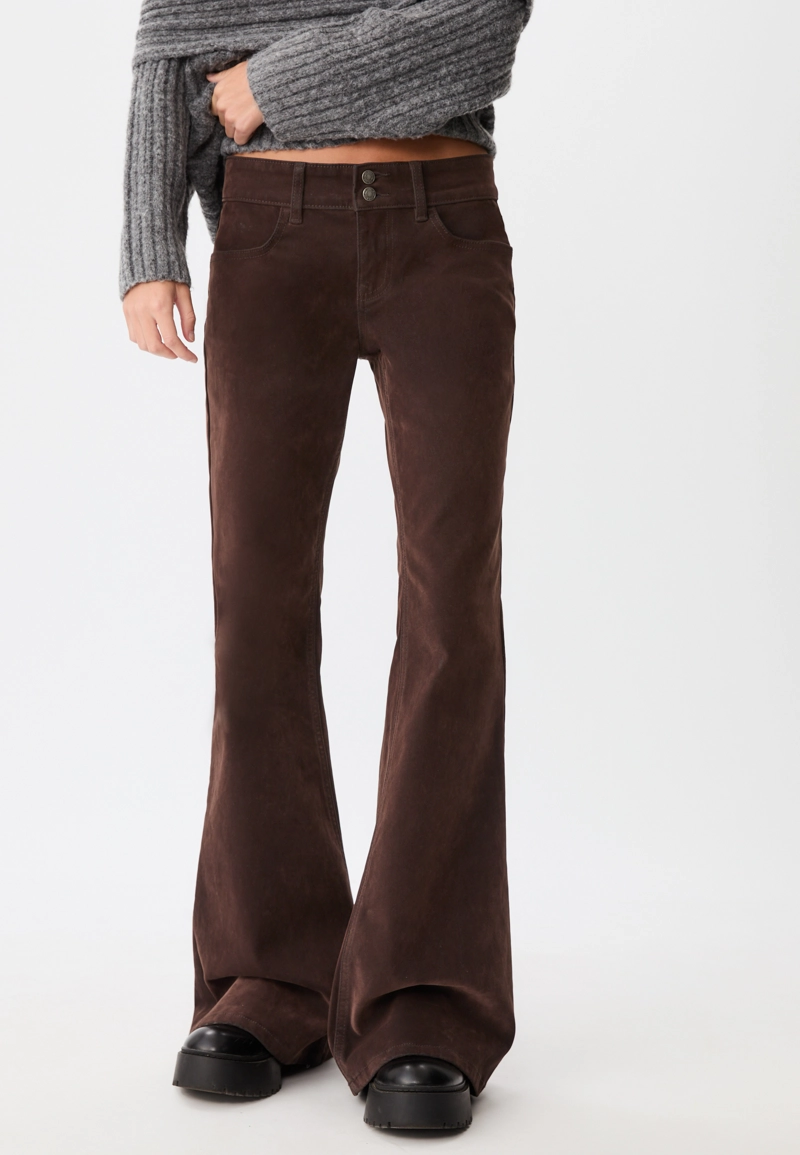 Бархатные брюки клеш