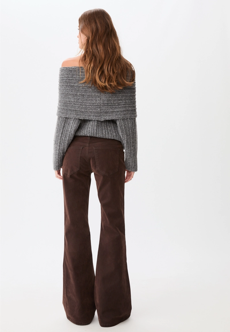 Бархатные брюки клеш