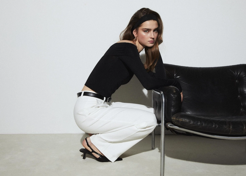 Туфли-слингбэки на каблуке kitten heel