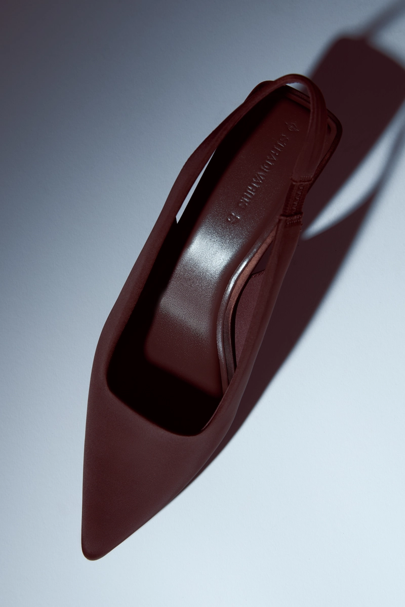 Туфли-слингбэки на низком каблуке