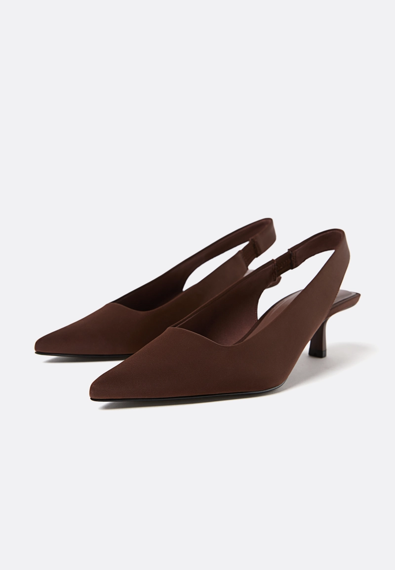 Туфли-слингбэки на низком каблуке