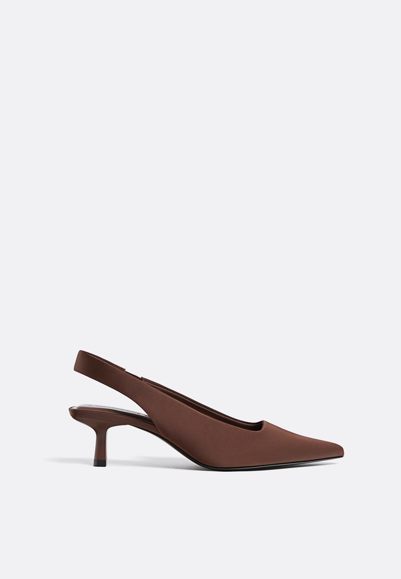 Туфли-слингбэки на низком каблуке