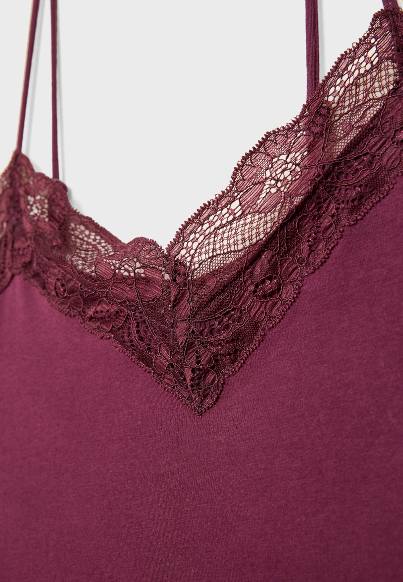 Хлопковый боди с кружевной отделкой
