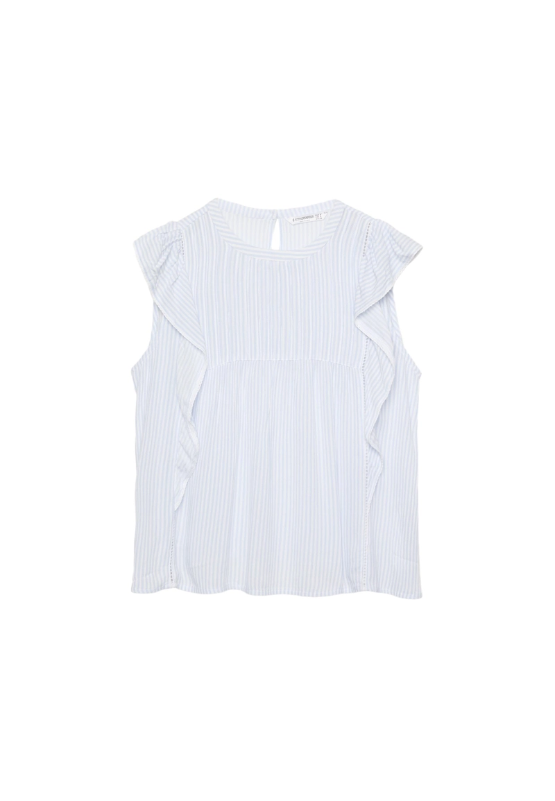 Блузка из струящейся ткани с воланами