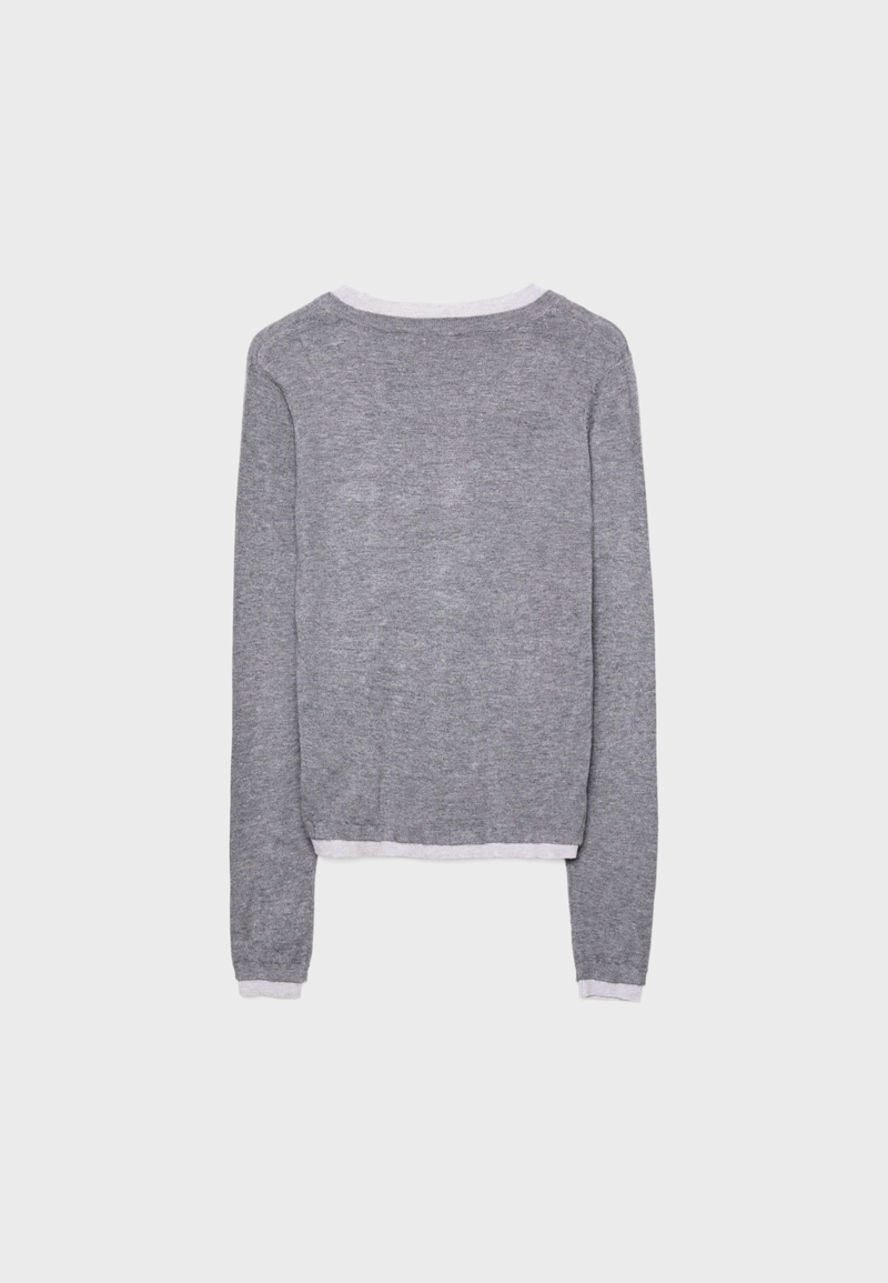 Джемпер трикотажный с ярким контрастом