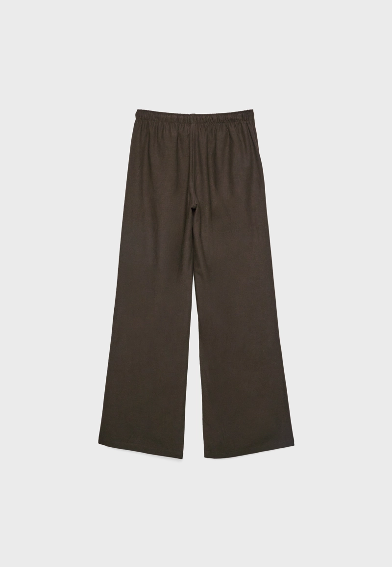 Льняные брюки на кулиске