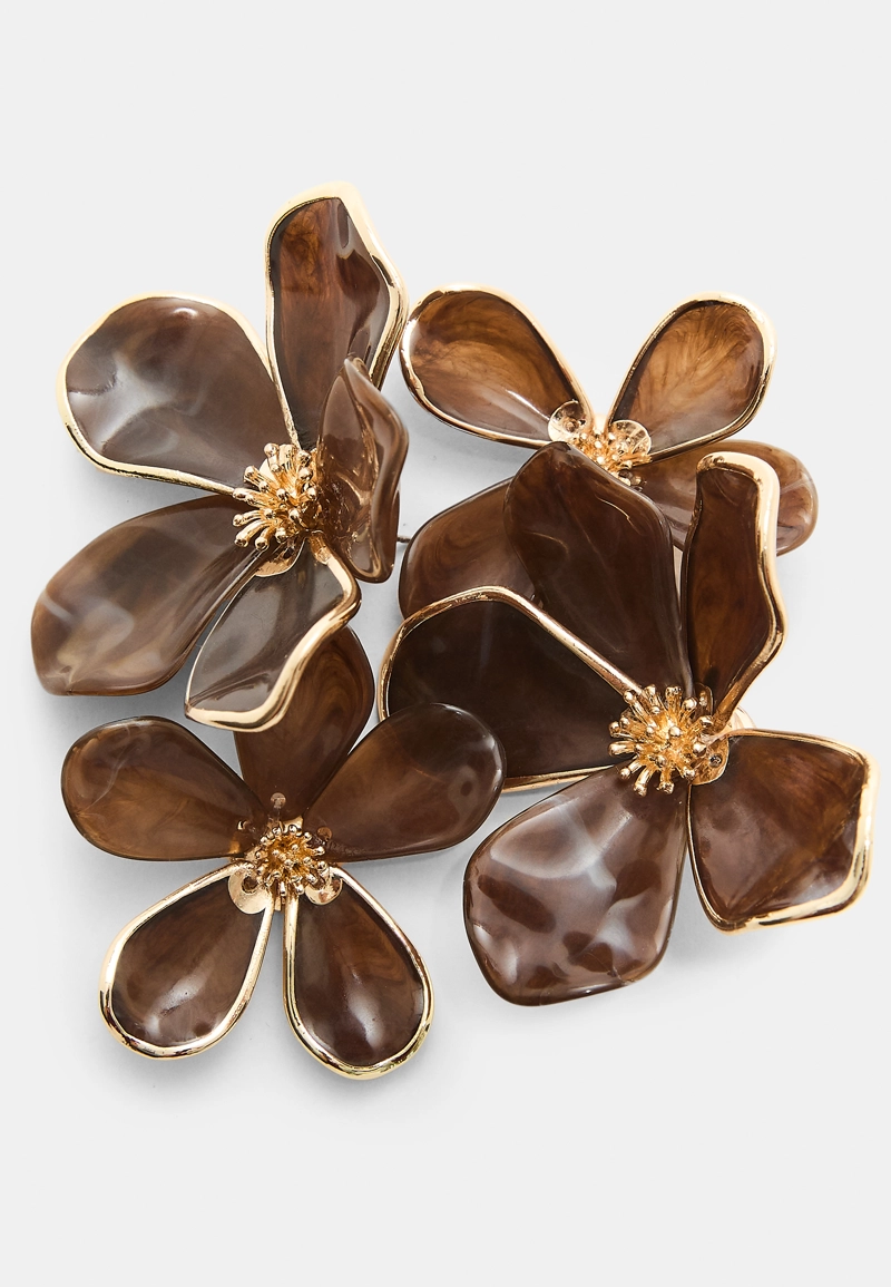 Серьга-каскад «Цветок»