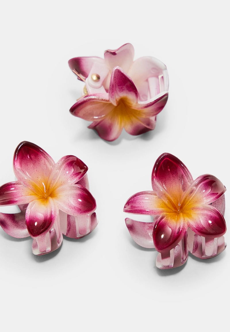 Набор из 6 мини-заколок в виде цветков