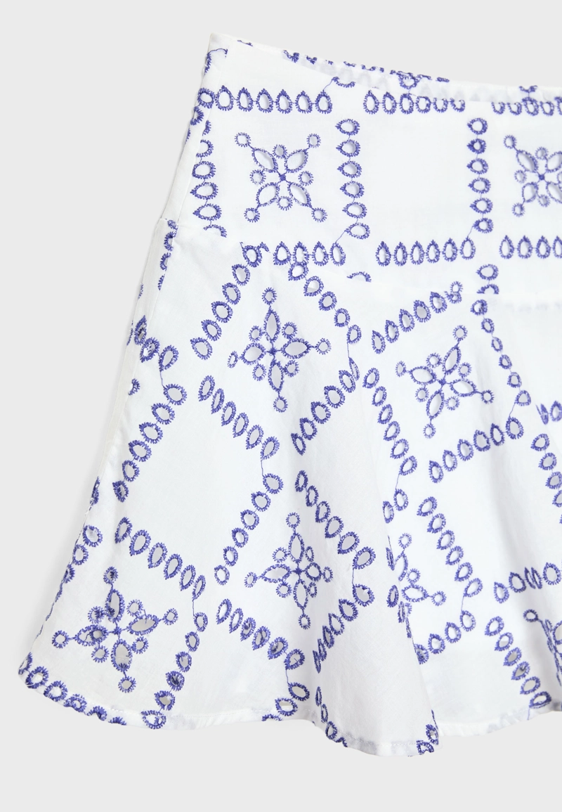 Юбка-брюки с вышивкой