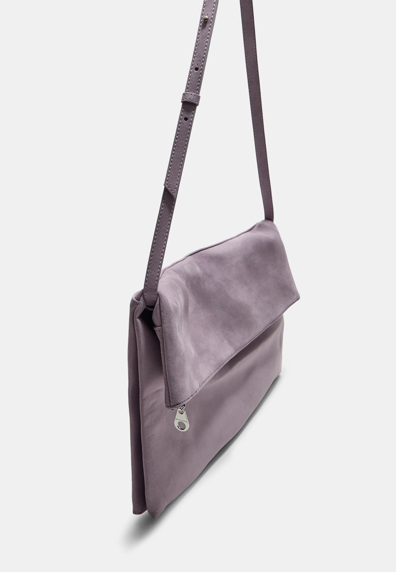 Большой клатч из искусственной замши