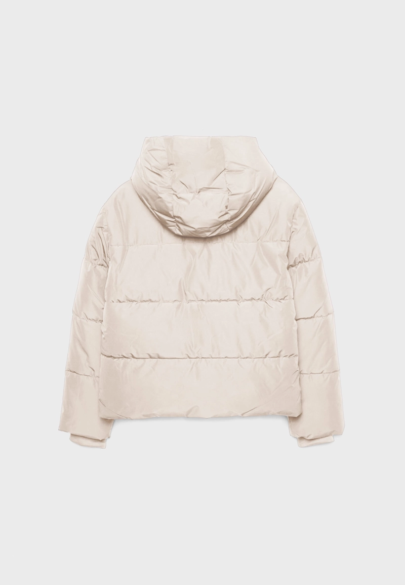 Стеганая куртка с капюшоном