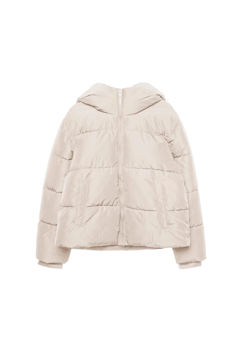 Стеганая куртка с капюшоном