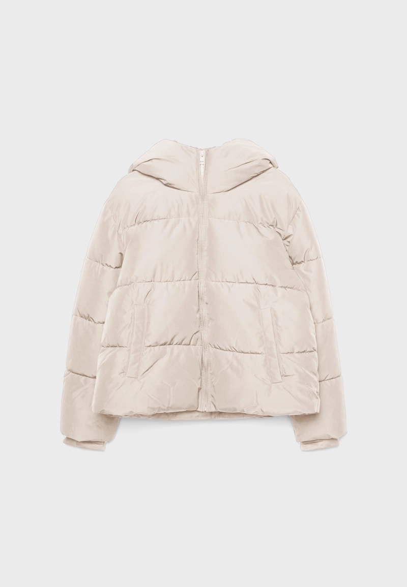 Стеганая куртка с капюшоном