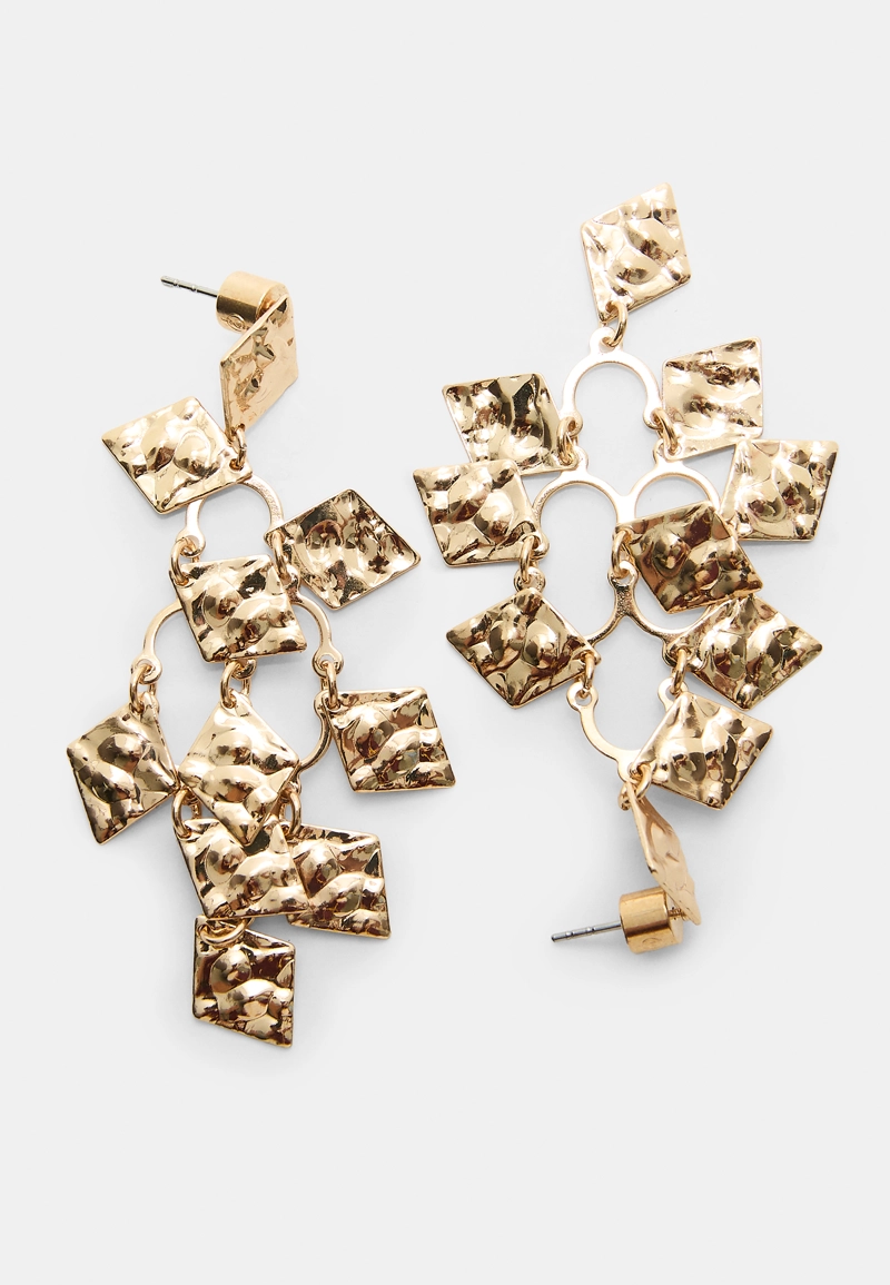 Серьги с ромбами