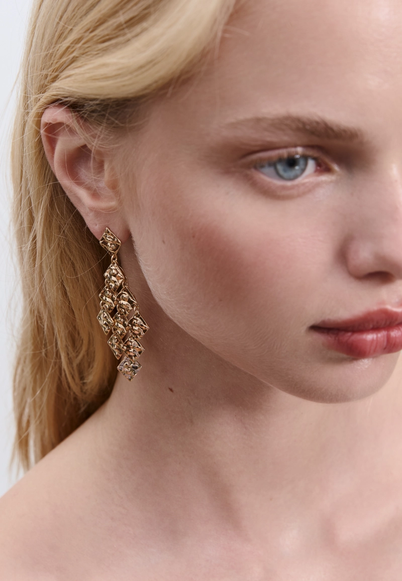 Серьги с ромбами