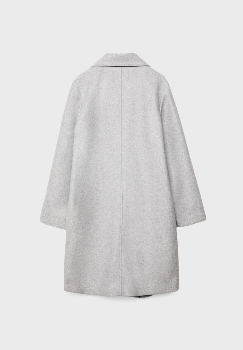 Пальто миди на пуговице из мягкой ткани