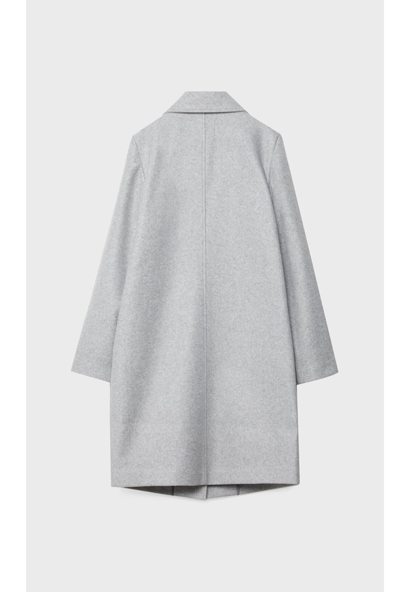 Пальто миди на пуговице из мягкой ткани