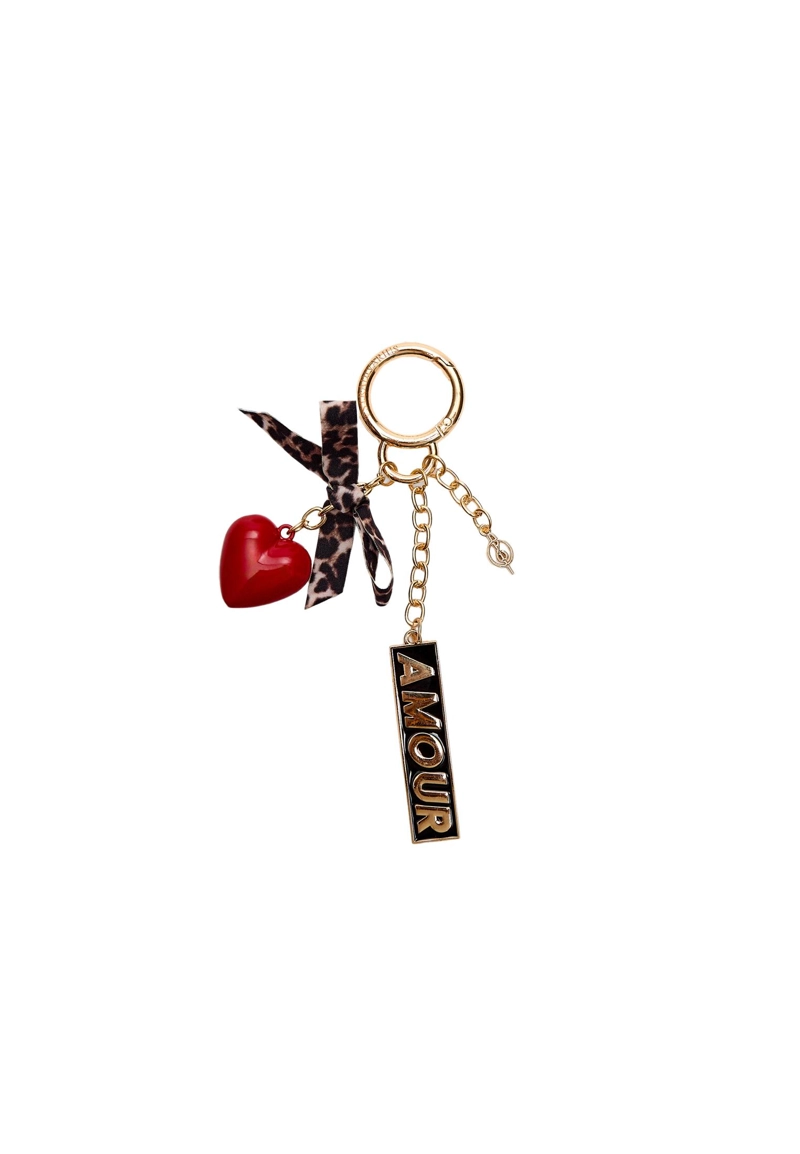 Брелок в форме сердца и бантика