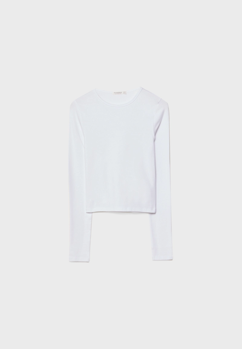 Базовая хлопковая футболка с длинными рукавами