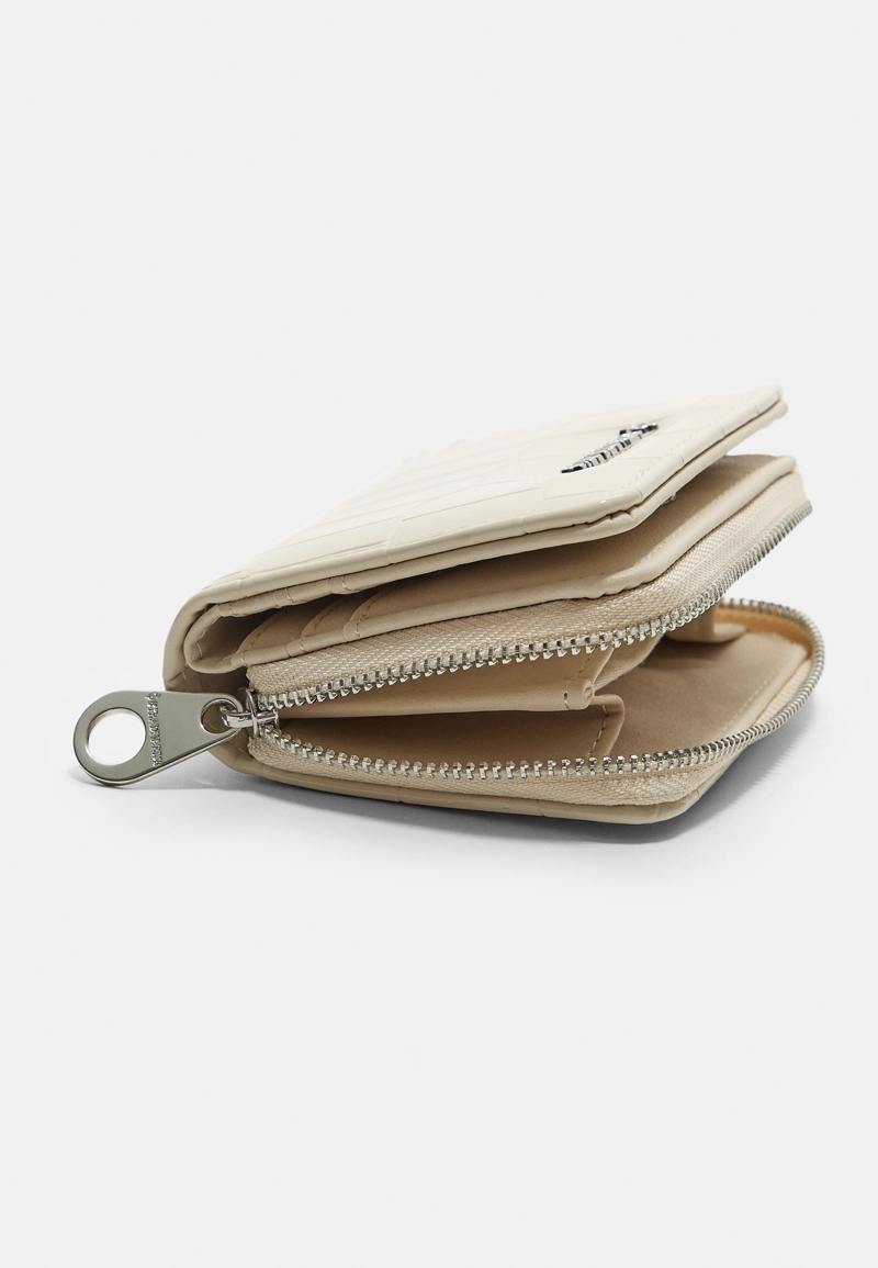 Кошелек на молнии с тиснением под кокос