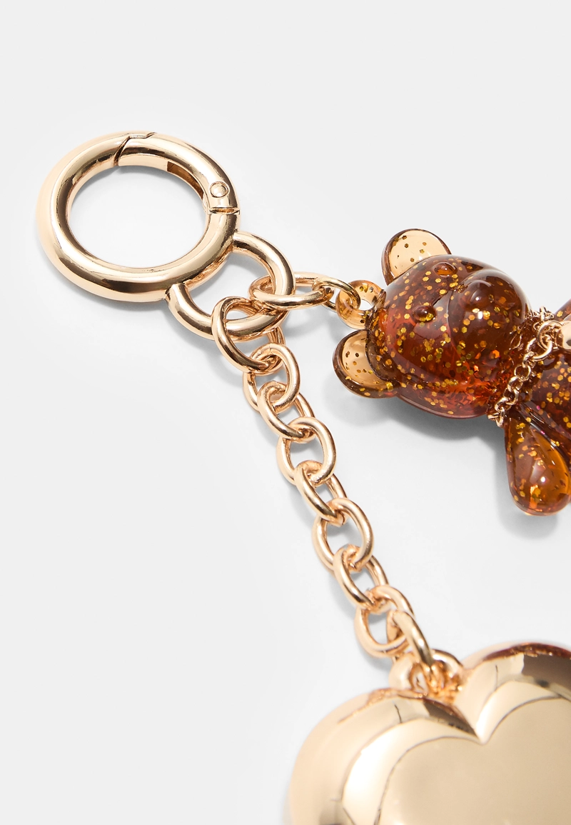 Металлический шарм в виде медвежонка