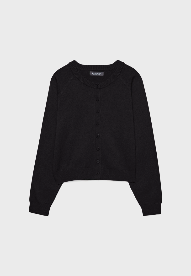 Трикотажный жакет на пуговицах с рукавами реглан